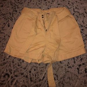 Yellow Cargo Shorts